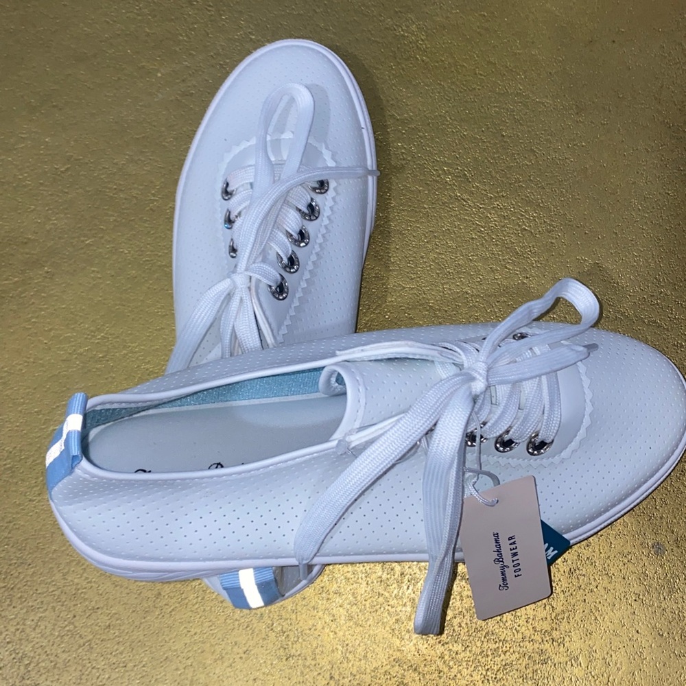 NWT Tommy Bahama Women's White Lace Up‎ Sneaker Tennis Shoes - Picture 4 of 4